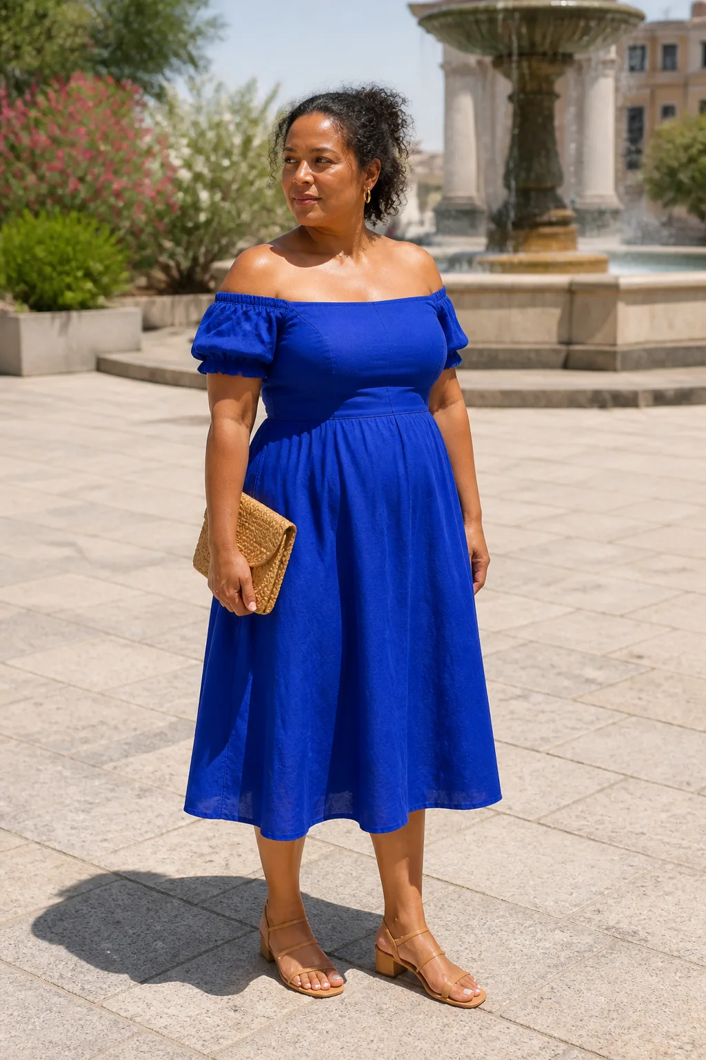 Elegant Off-the-Shoulder Summer Style