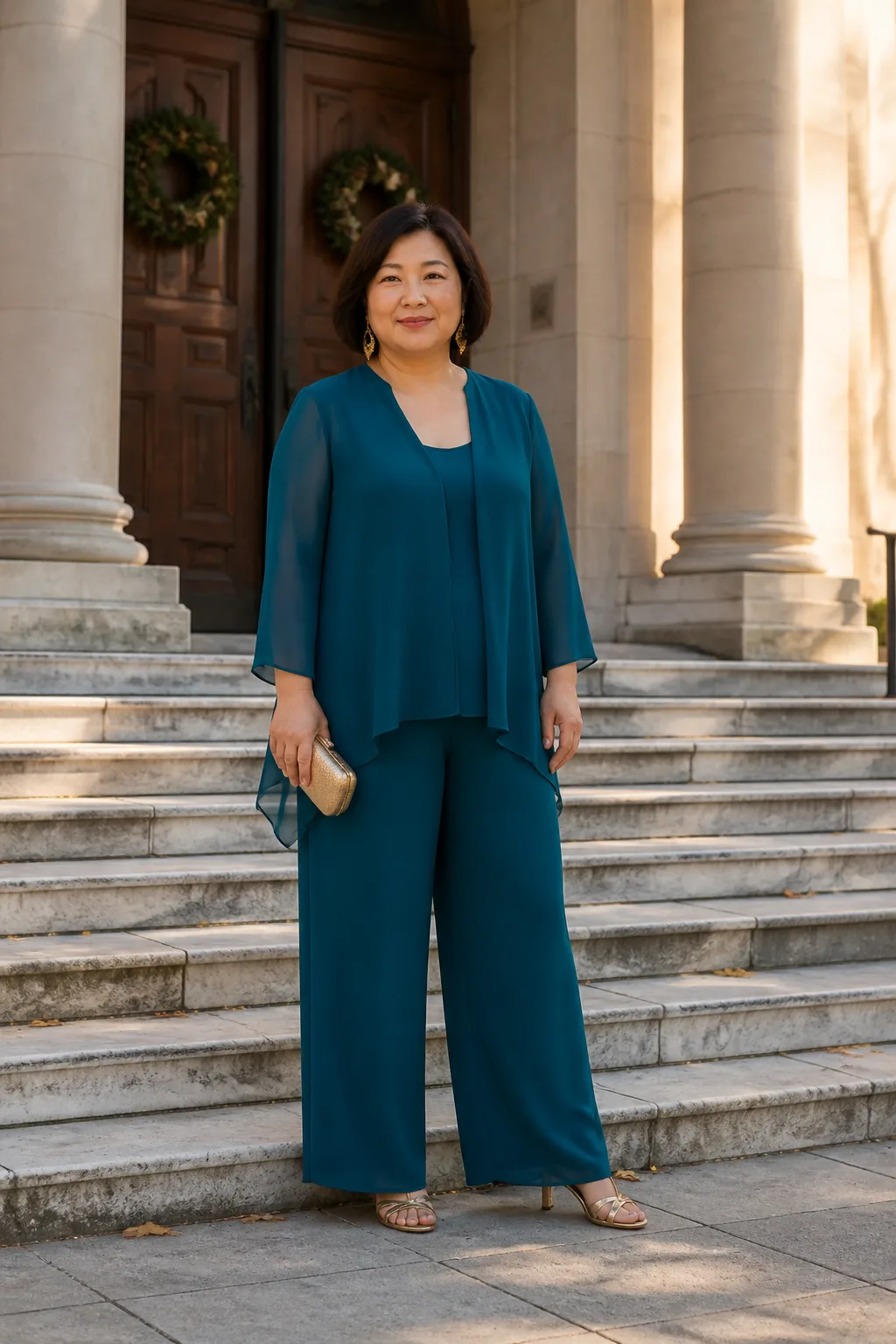 Elegant Plus Size Formal Church Ensemble