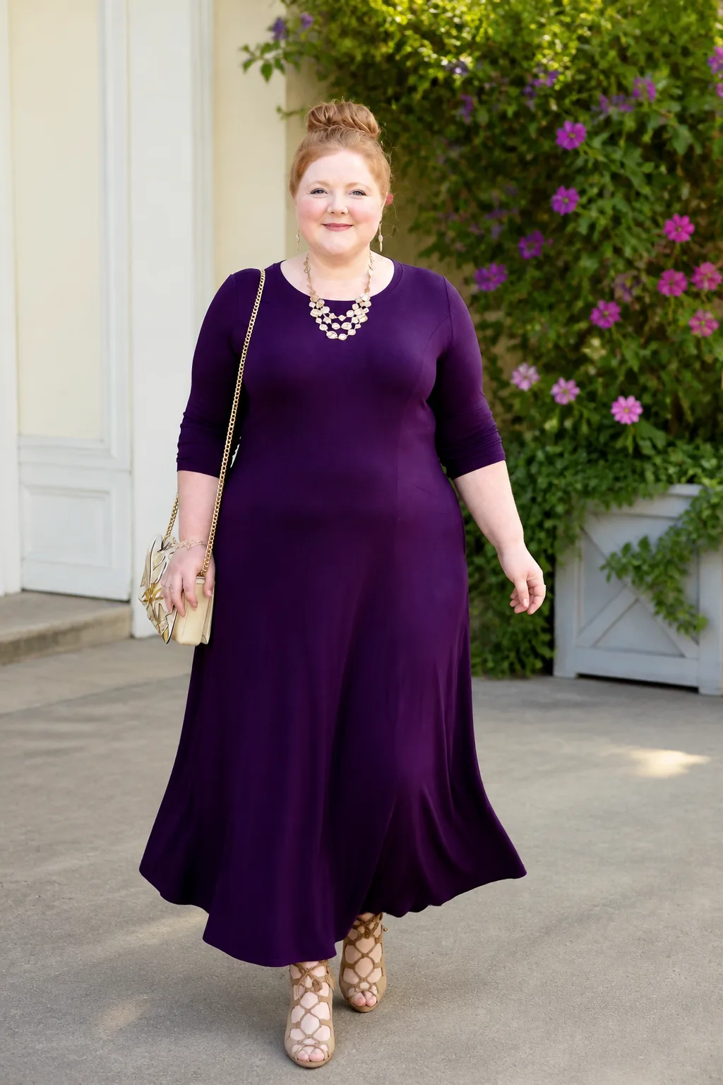 Elegant Purple Maxi Dress