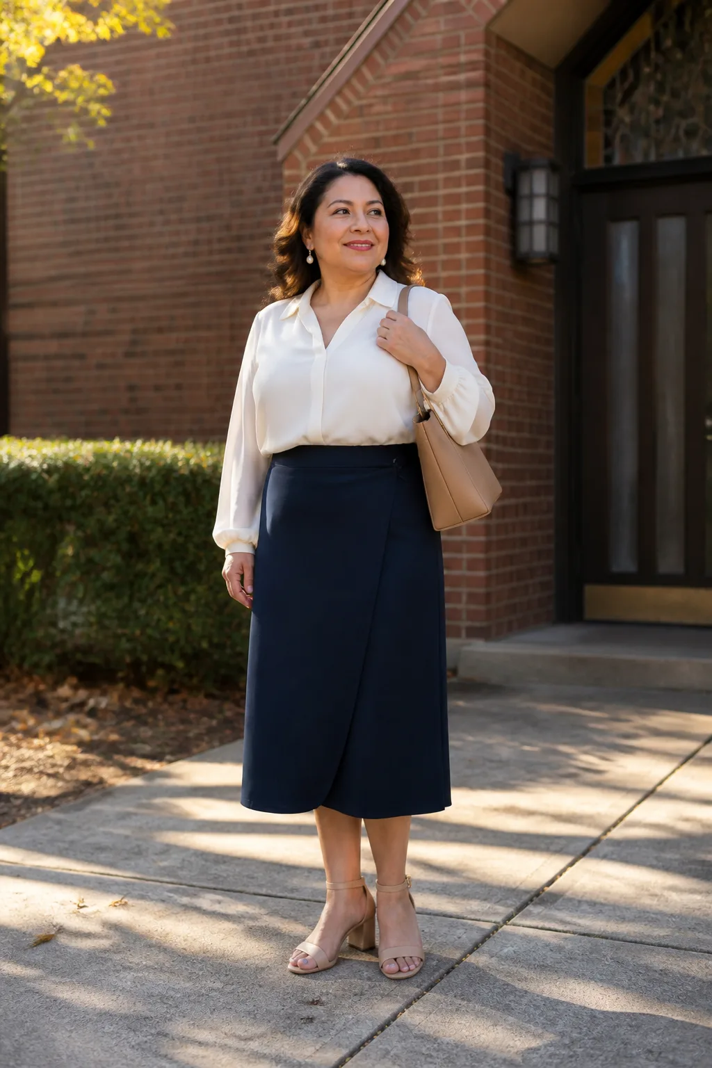 Elegant Wrap-Style Skirt Outfit