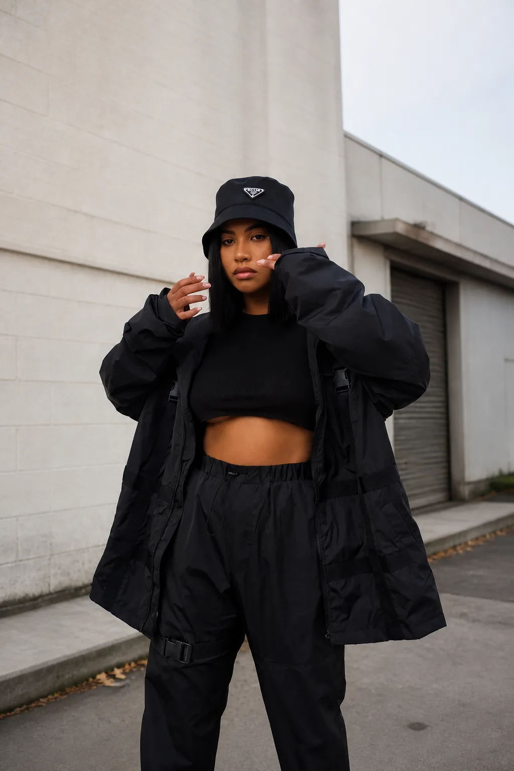 Elevated All-Black Streetwear Look