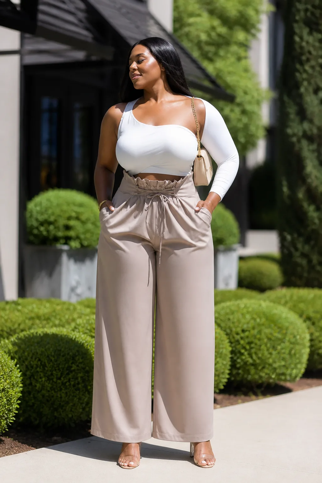 Elevated Wide-Leg Trousers for Curvy Women