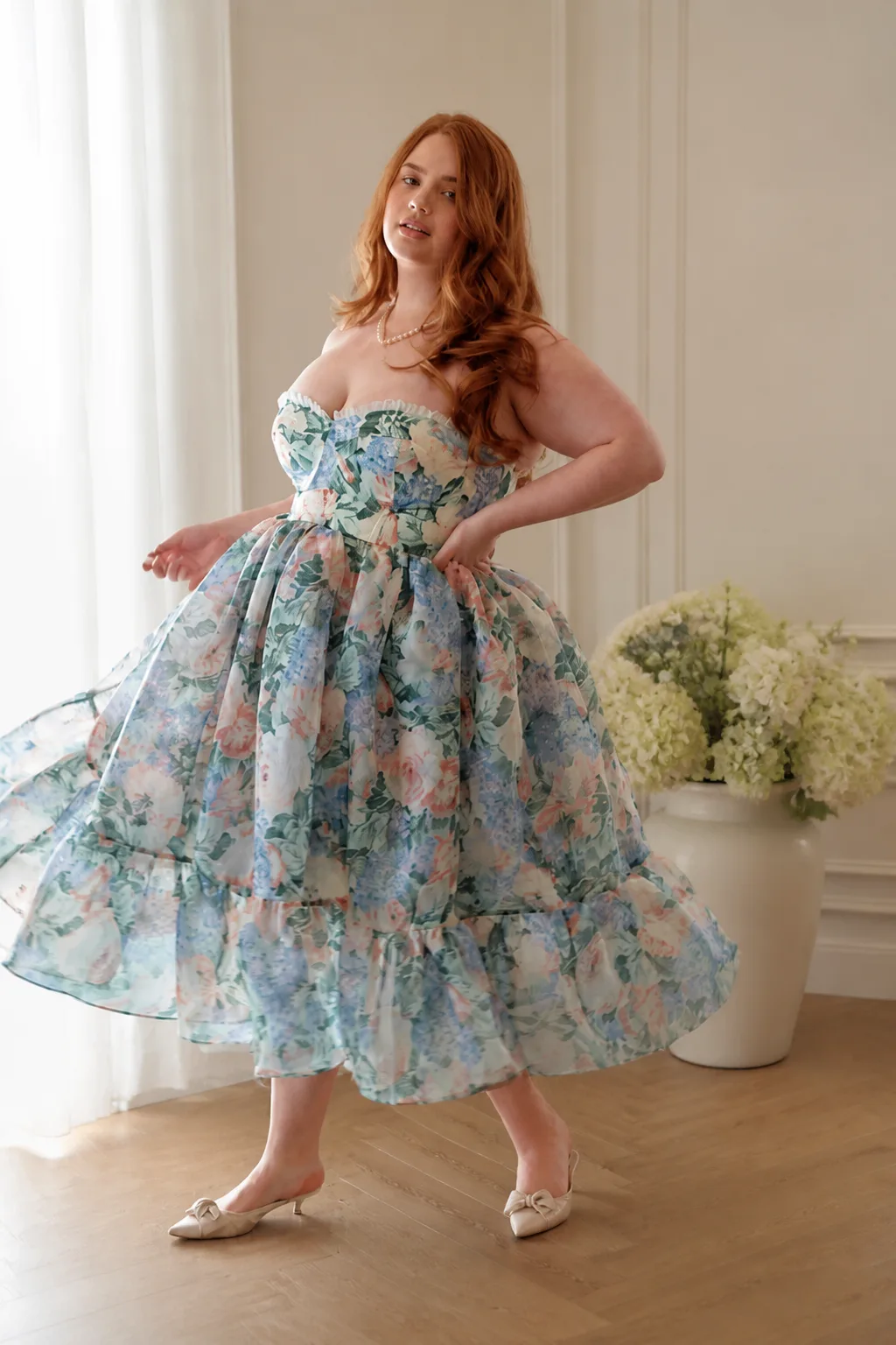 Enchanting Floral Strapless Ball Gown