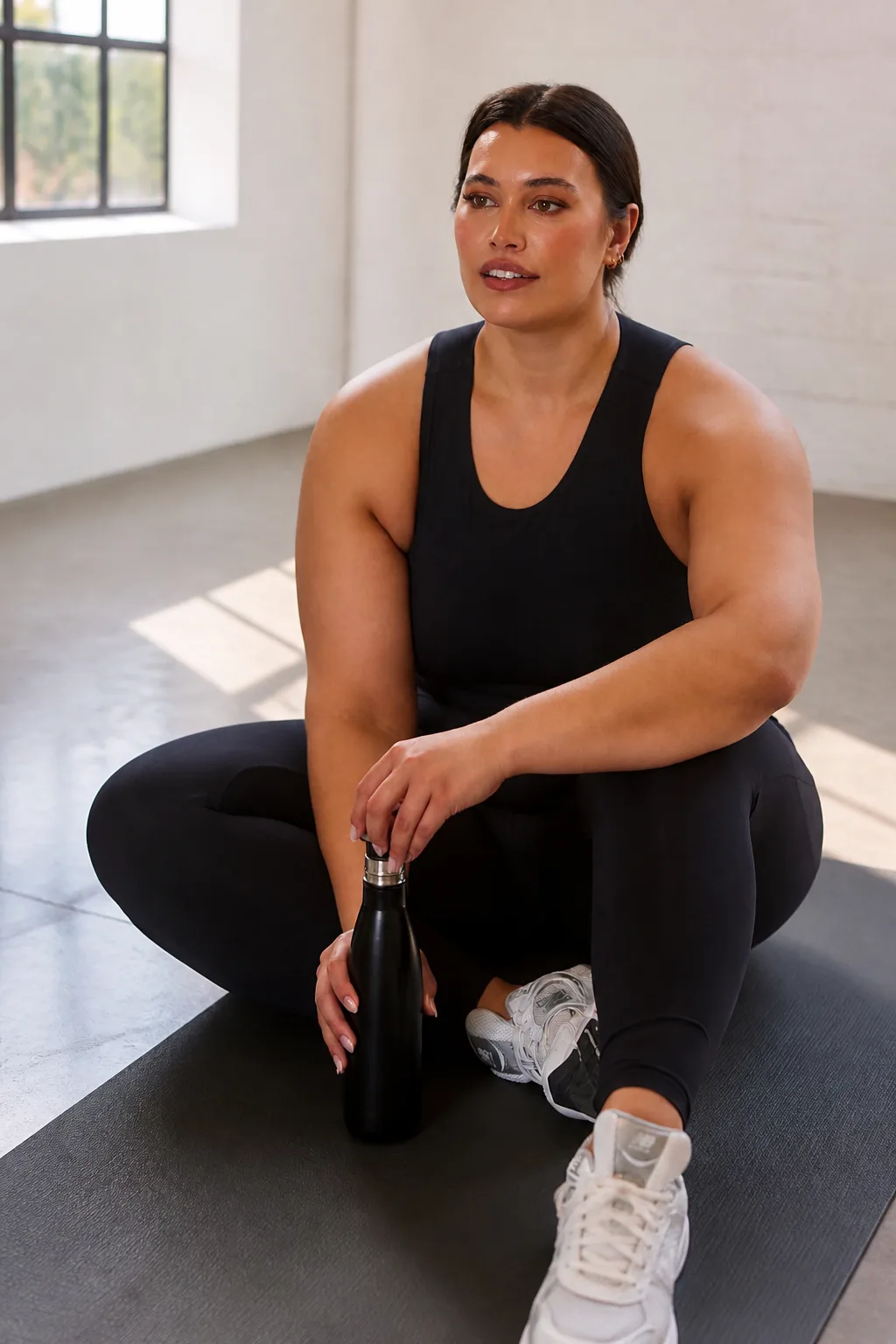 Essential Black Workout Tank and Leggings