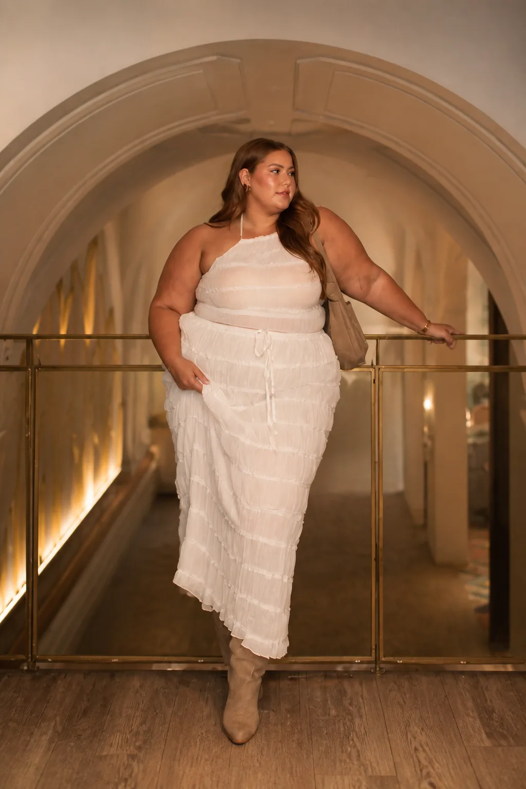 Ethereal One-Shoulder White Maxi Dress