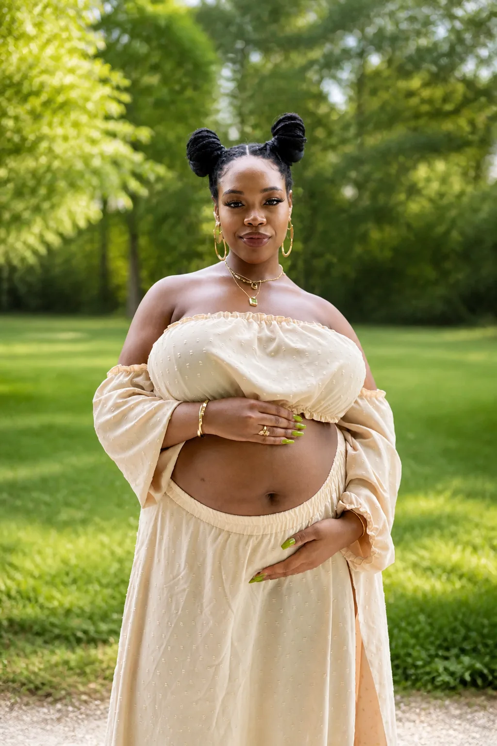 Ethereal Plus Size Maternity Photoshoot Look