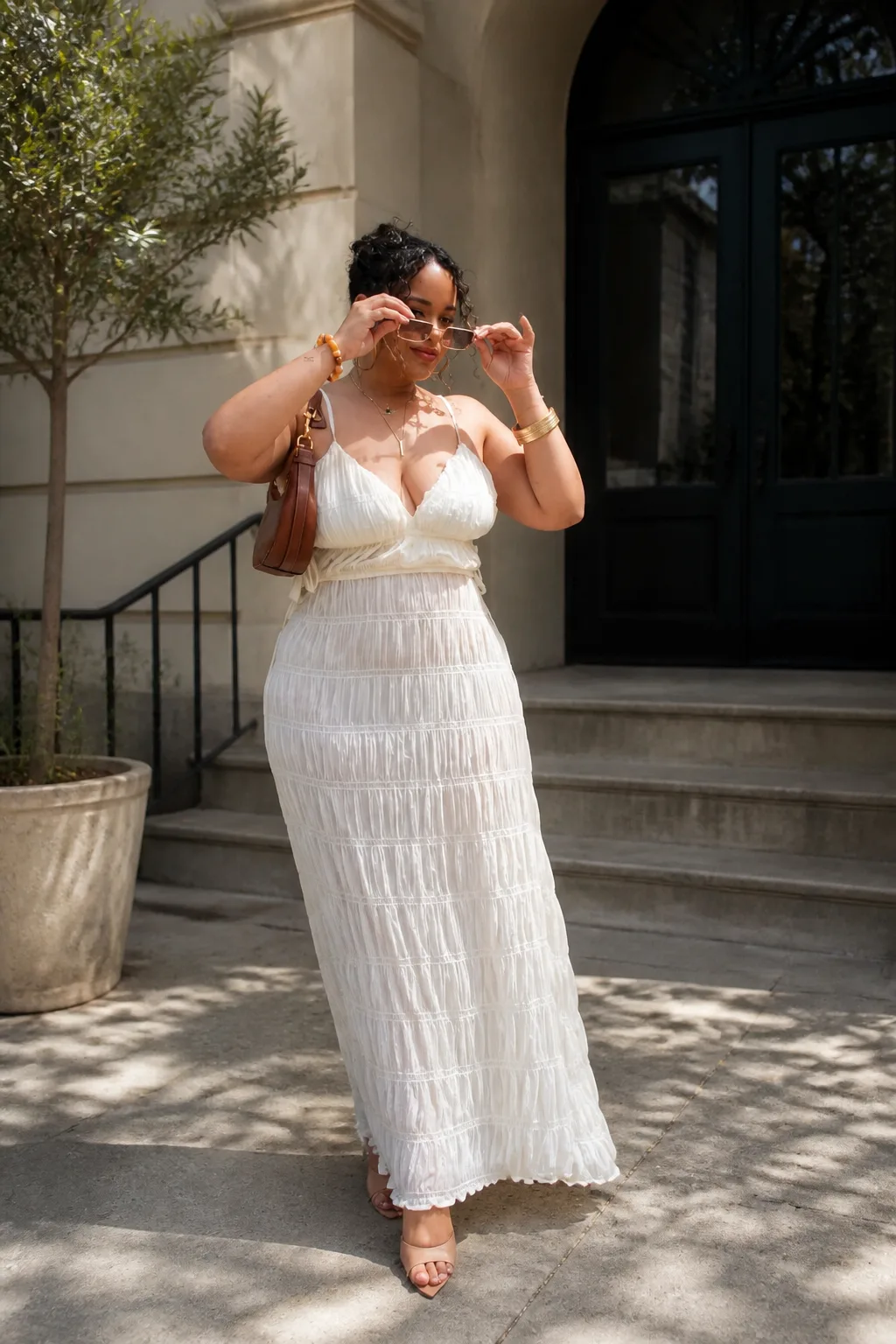 Ethereal White Tiered Maxi Dress