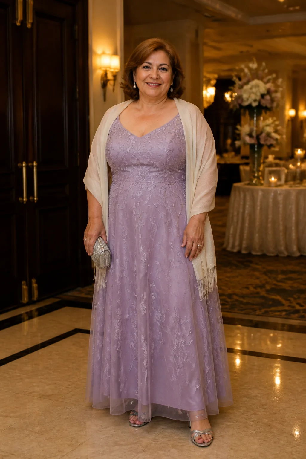 Exquisite Embroidered Floral Tulle Dress