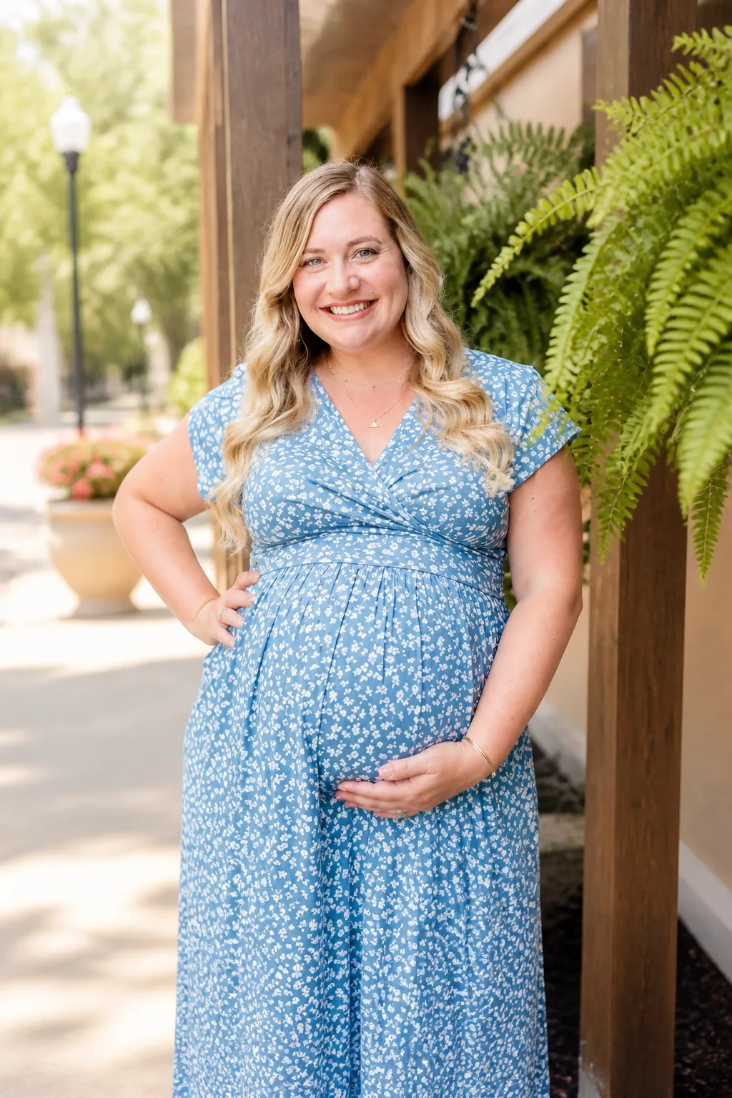 Floral Empire Waist Maxi Dress
