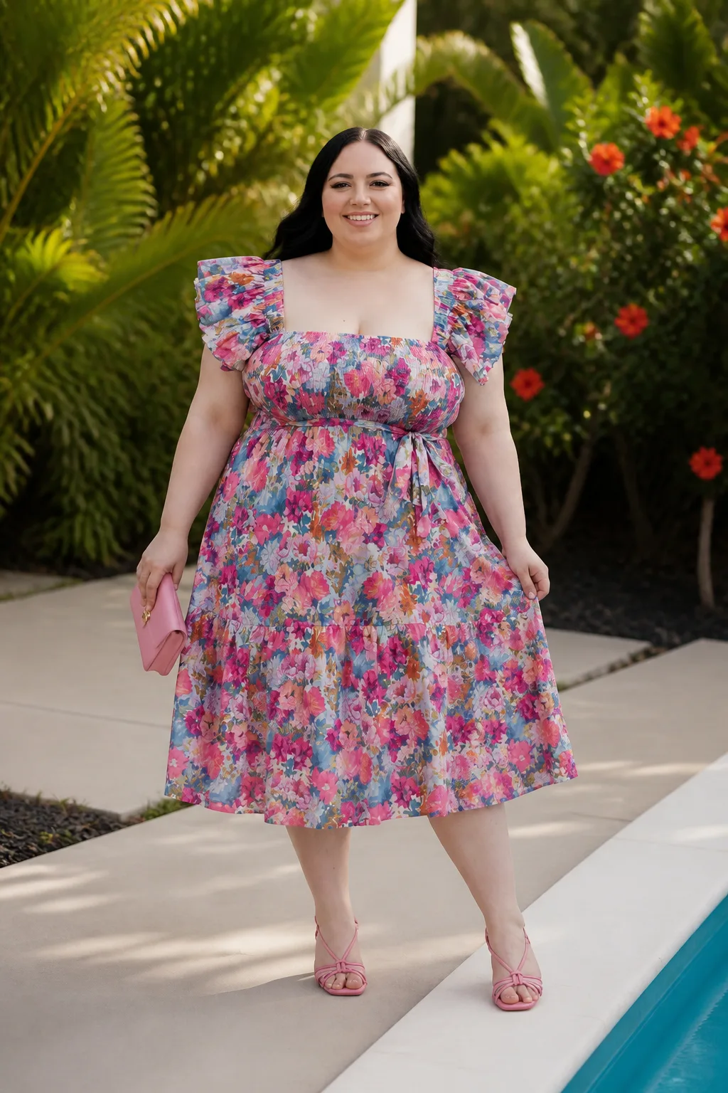 Floral Fantasy Midi Dress