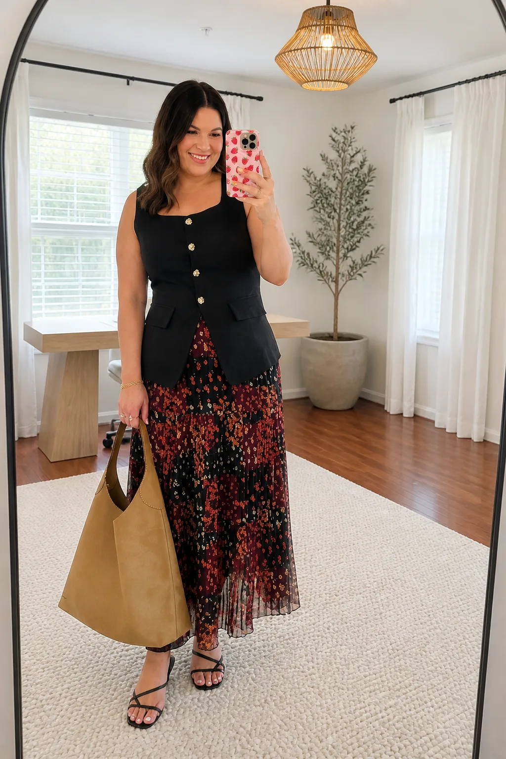 Floral Midi Skirt Styling