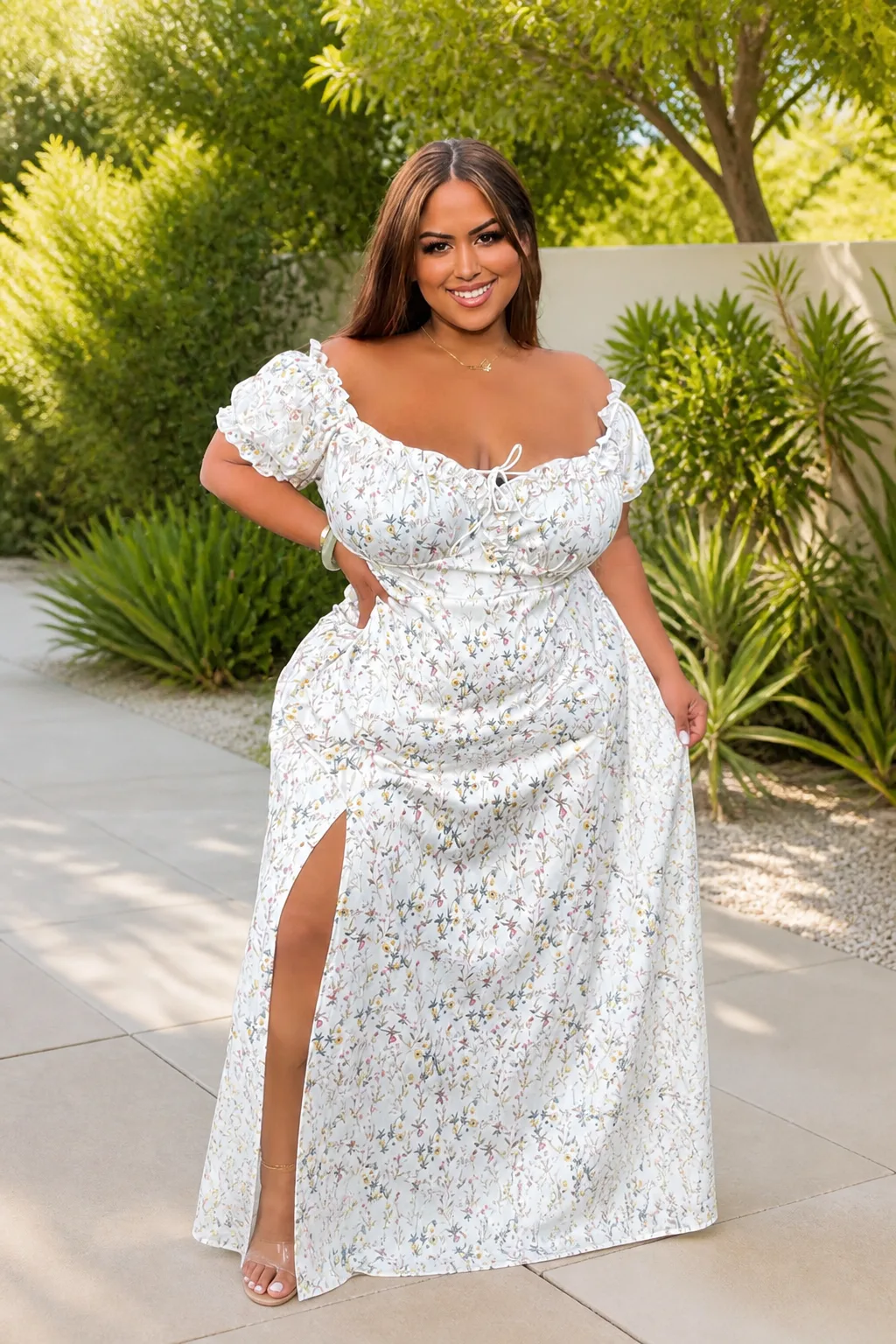 Floral Off-Shoulder Maxi Dress