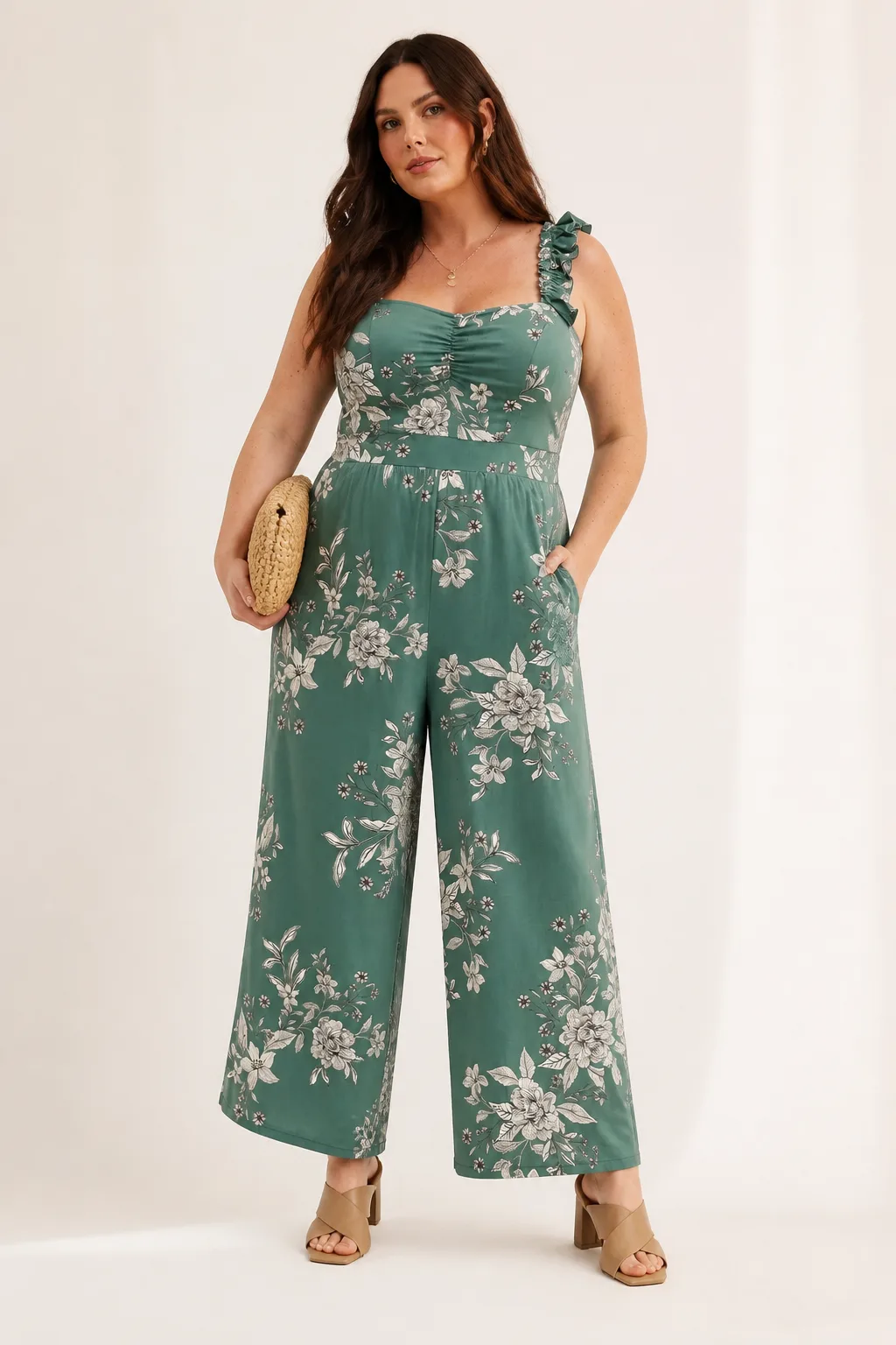 Floral Wide-Leg Jumpsuit Elegance
