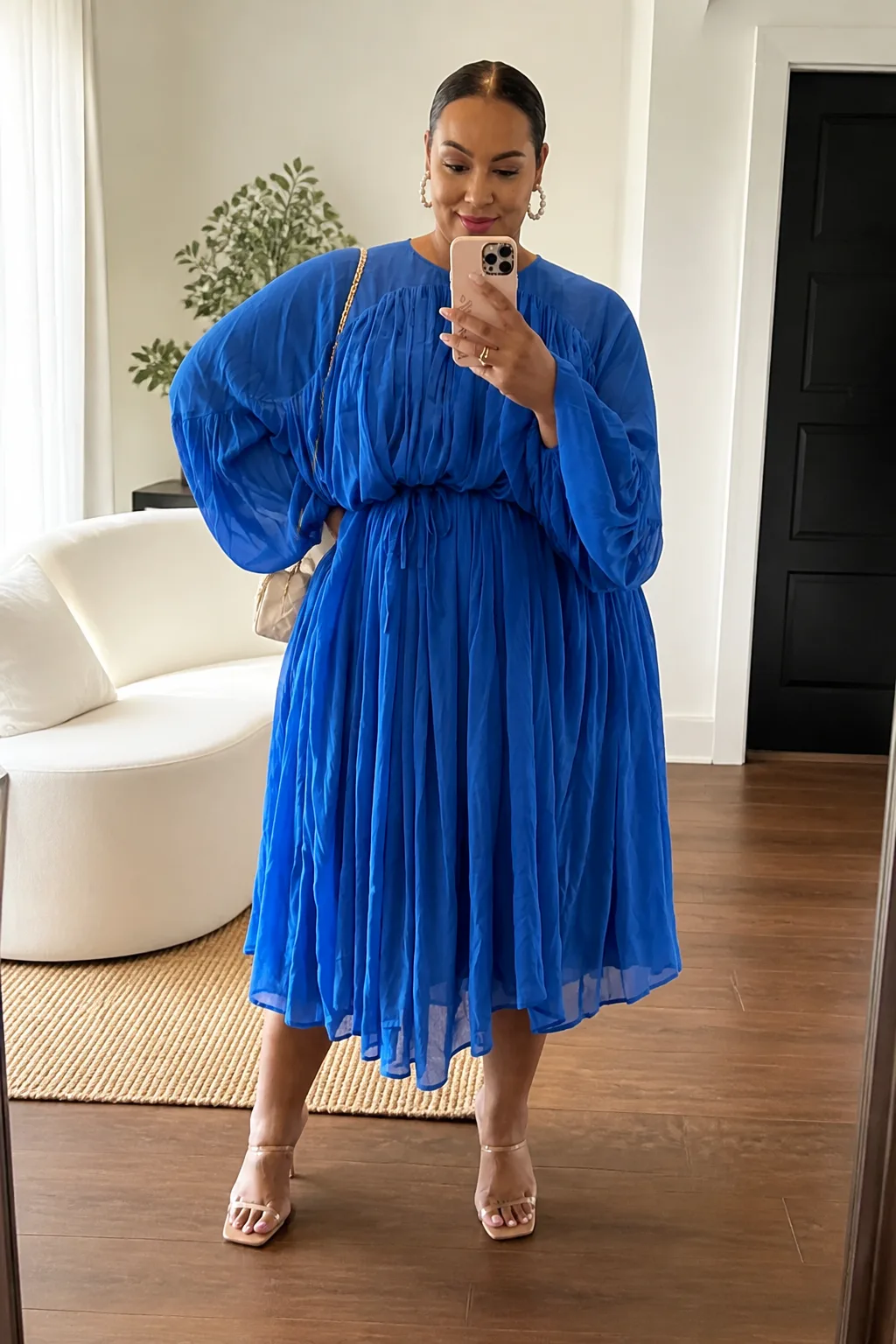Flowing Blue Midi Dress