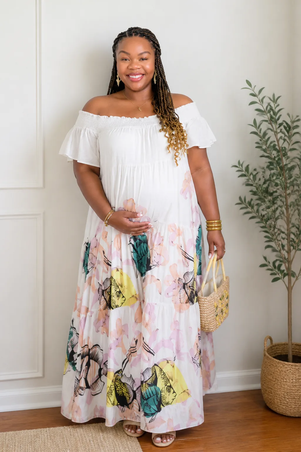 Flowy Floral Maternity Dress Inspiration