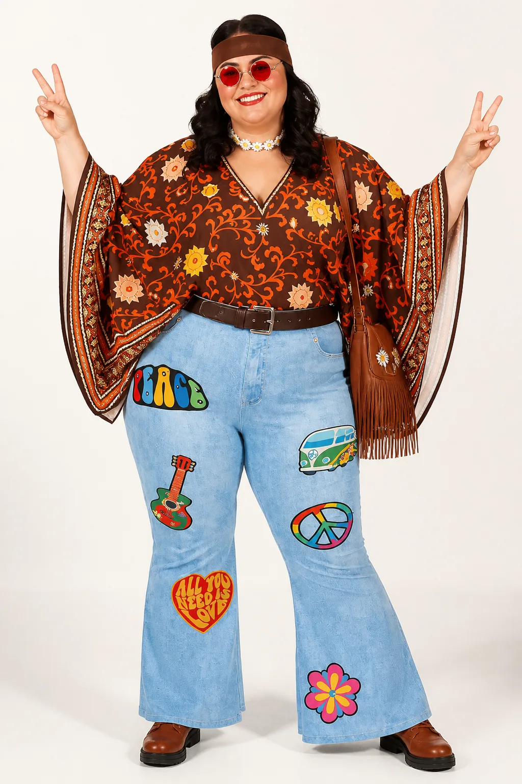 Fun 70s Groovy Plus Size Halloween Outfit