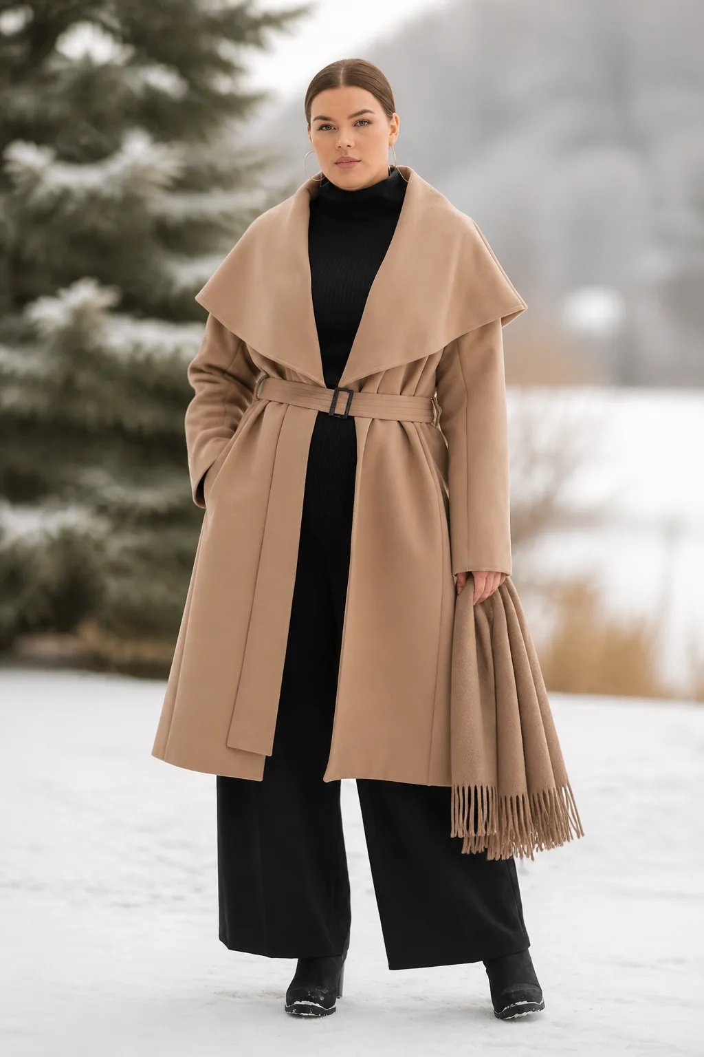 Glamorous Camel Coat Winter Look