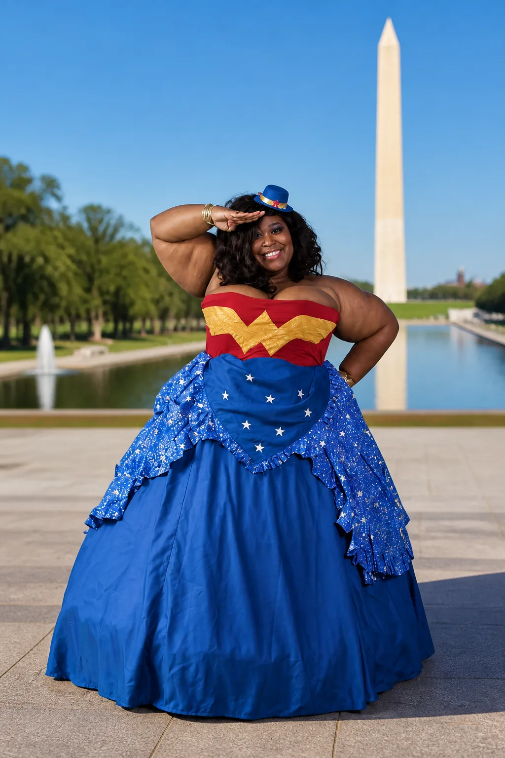 Grand Wonder Woman Patriotic Cosplay