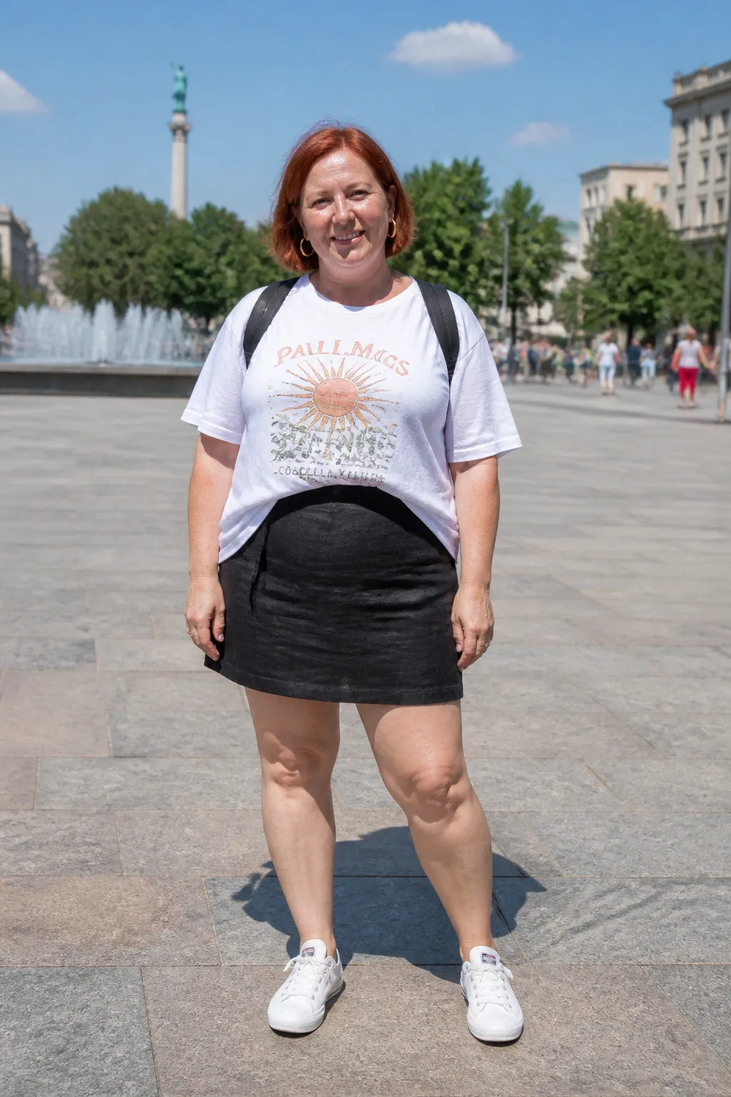 Graphic Tee and Mini Skirt Combo