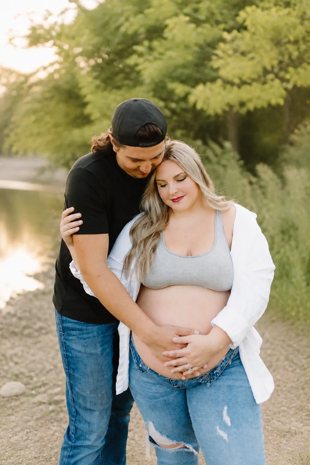 Intimate Outdoor Couple's Maternity Session