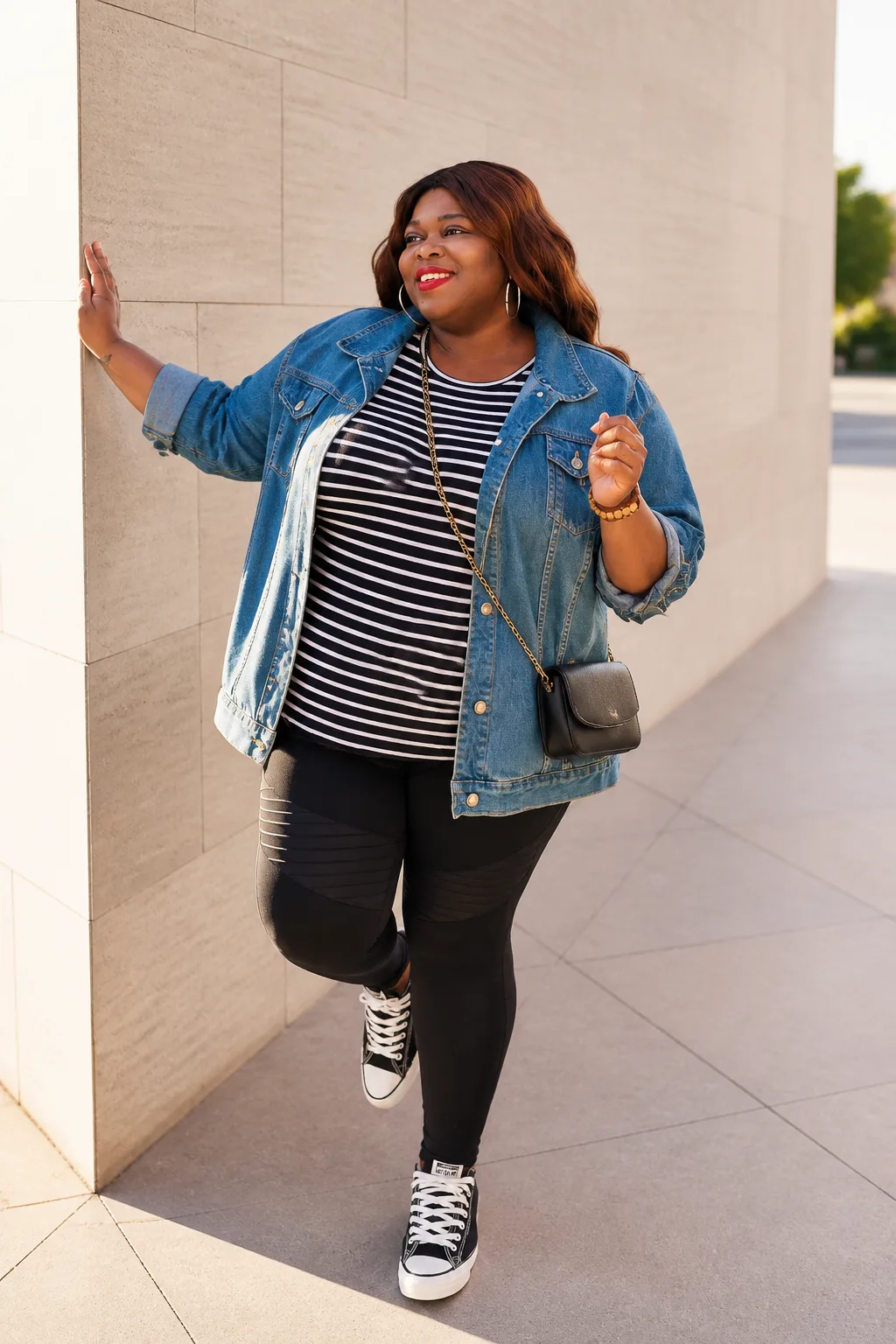 Layered Casual Legging Outfit
