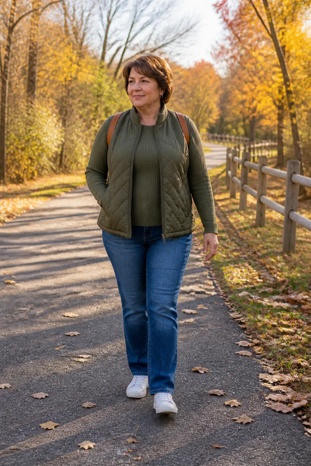 Layered Vest and Denim Style