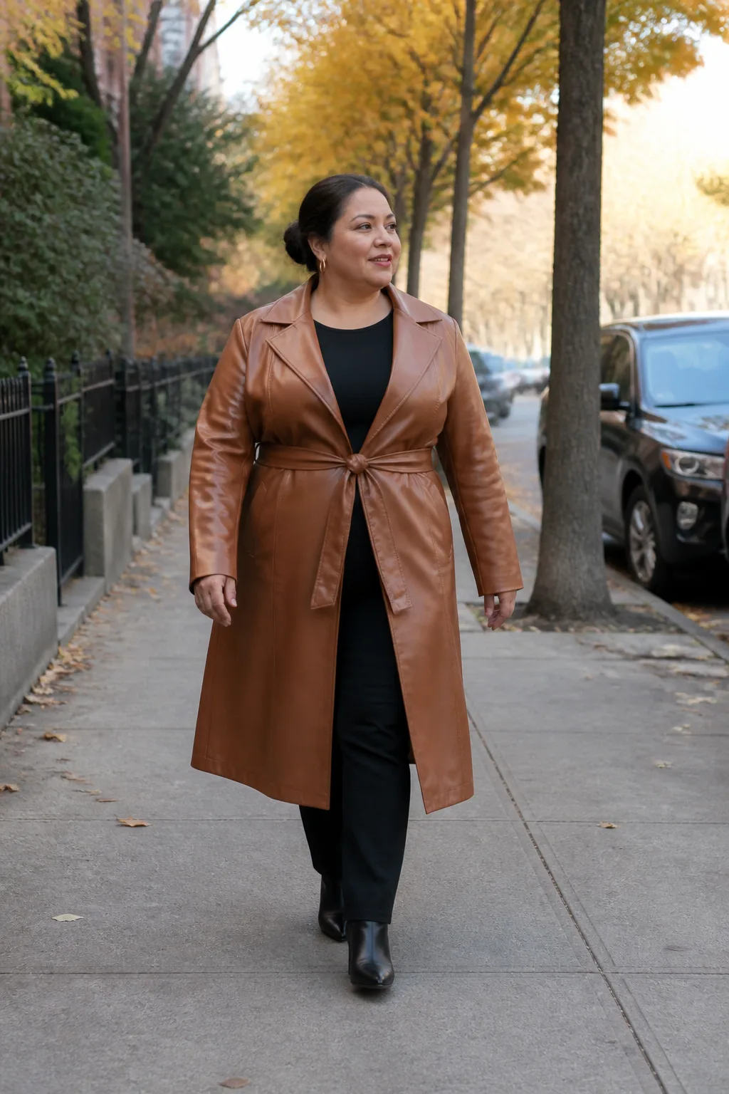 Leather Trench Baddie Aesthetic