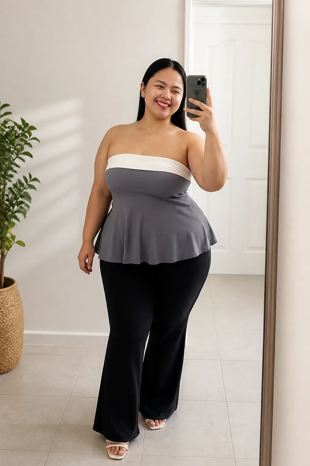 Modern Minimalist Tube Top and Leggings