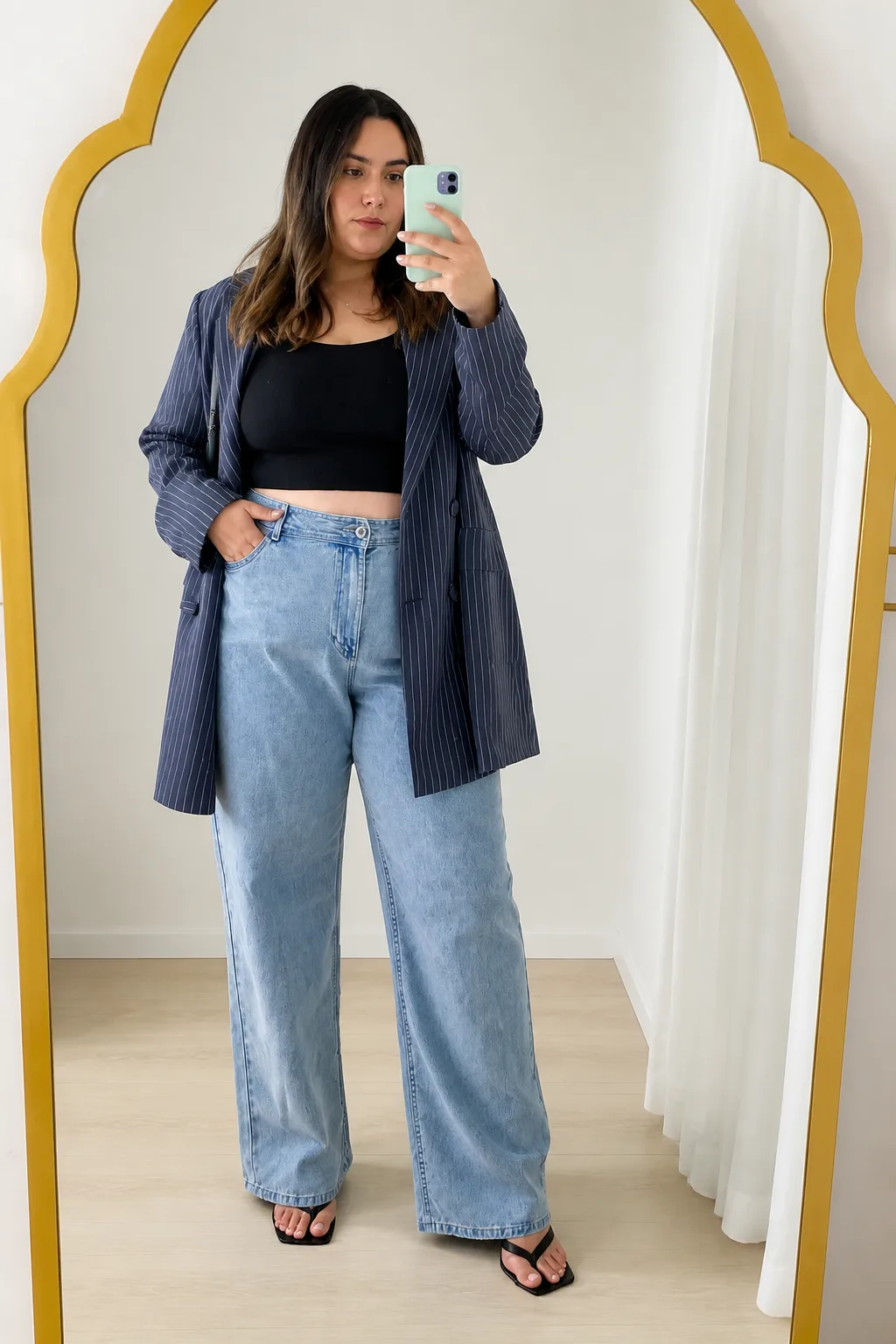 Modern Wide-Leg Blazer Look