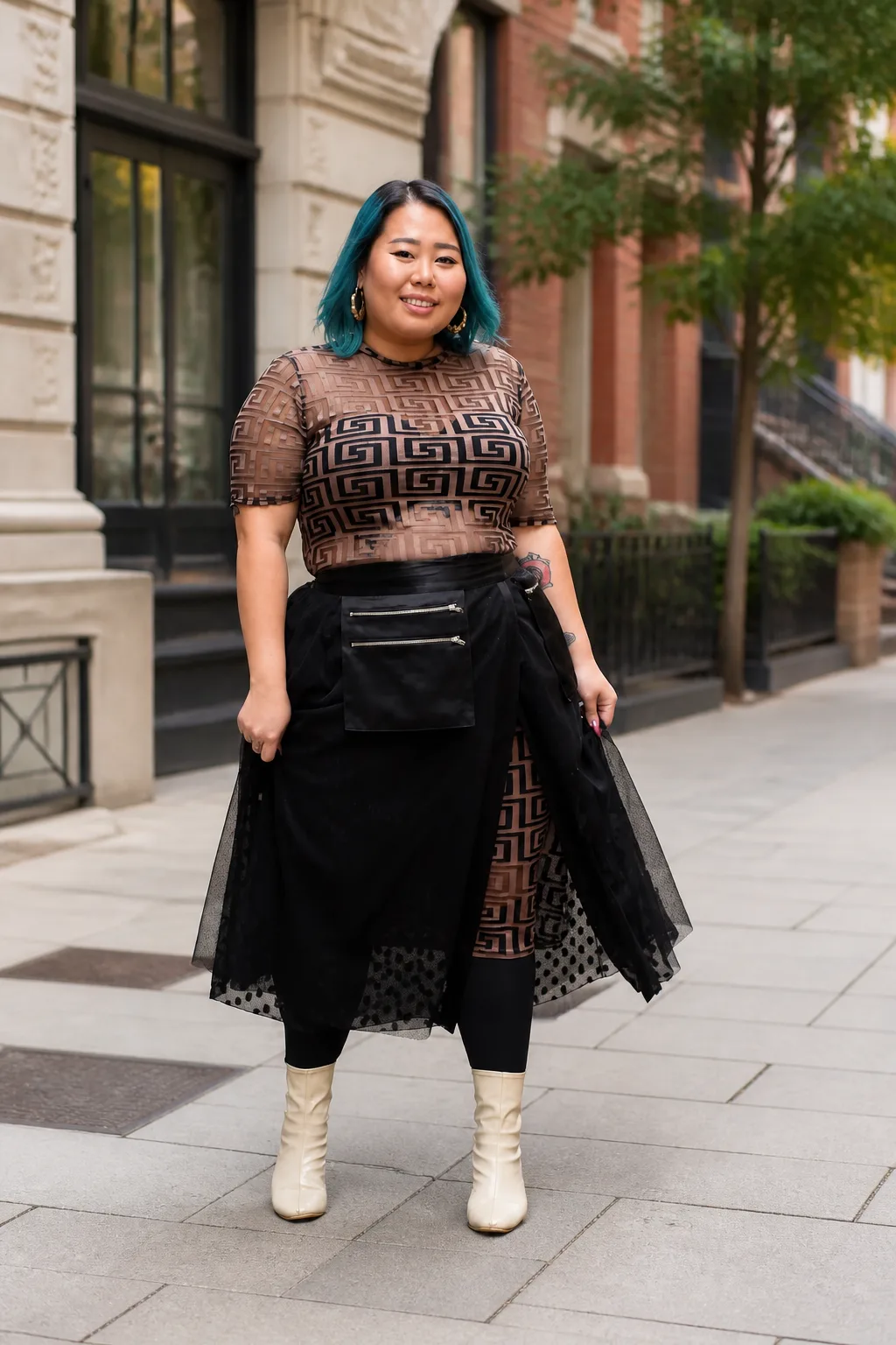 Monochrome Chic Street Style Outfit