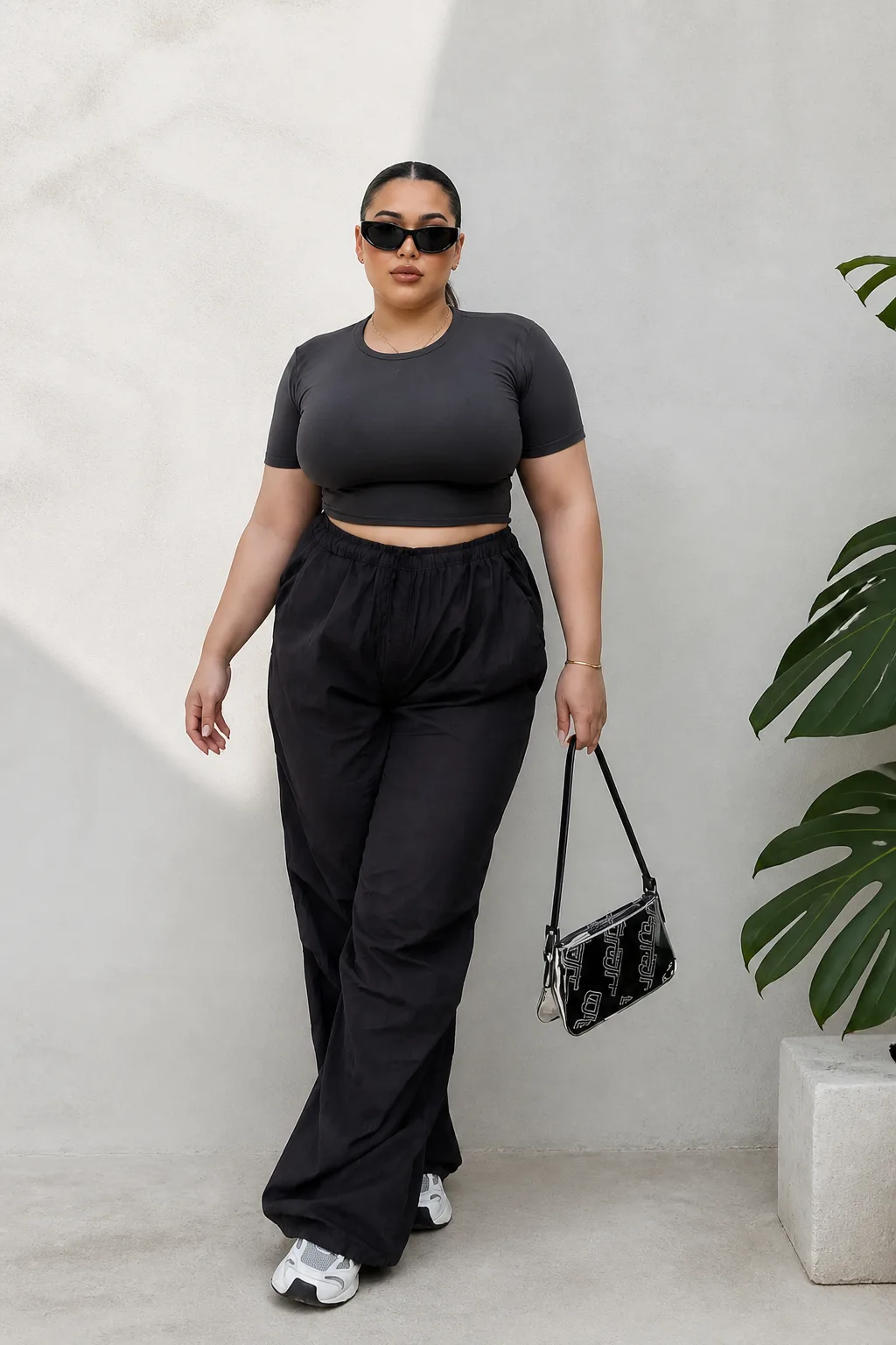 Monochrome Magic with Crop Top