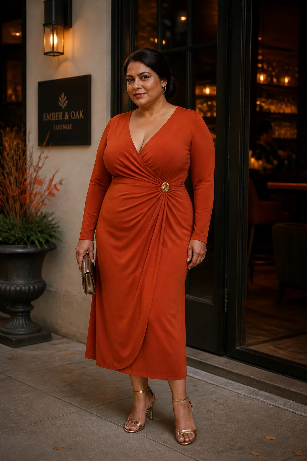 Orange Night Out Beauty Look