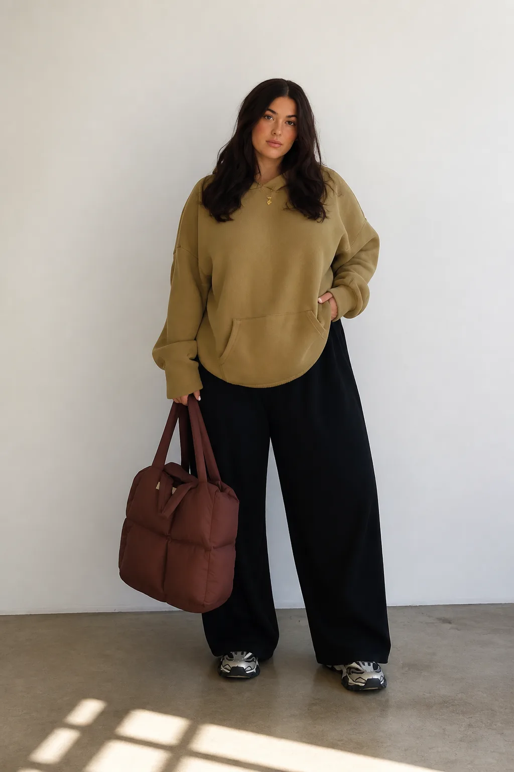Oversized Essentials Hoodie and Wide-Leg Pants