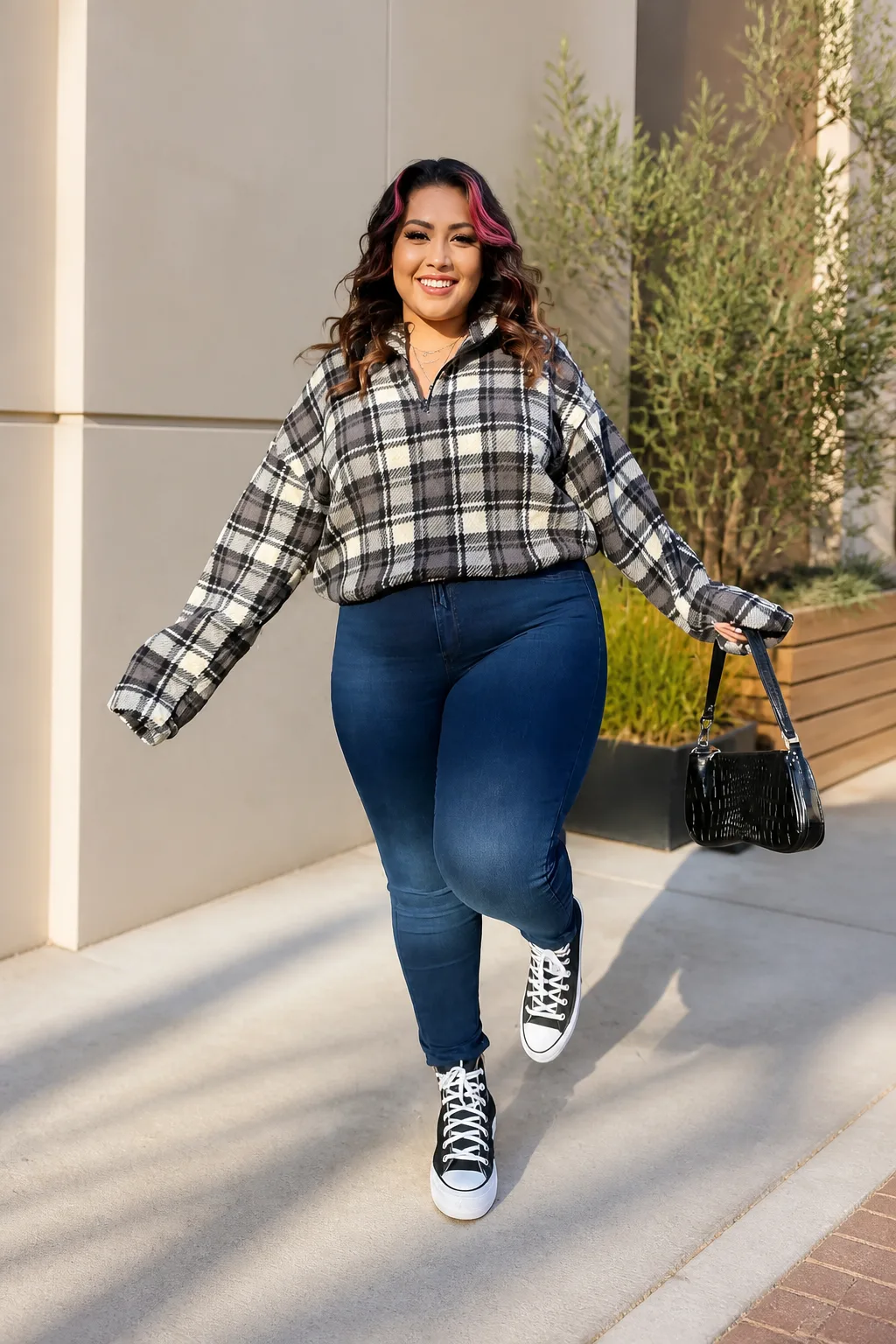 Plaid Perfection Meets Millennium Denim