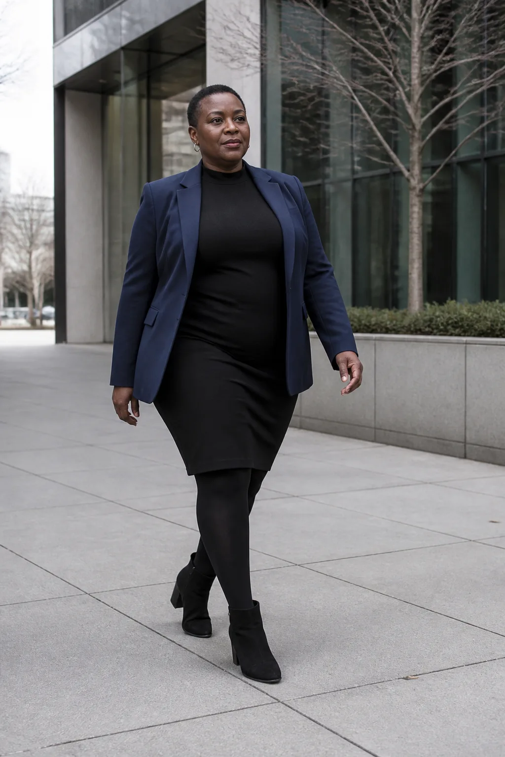 Plus Size Mock Neck Bodycon Winter Outfit