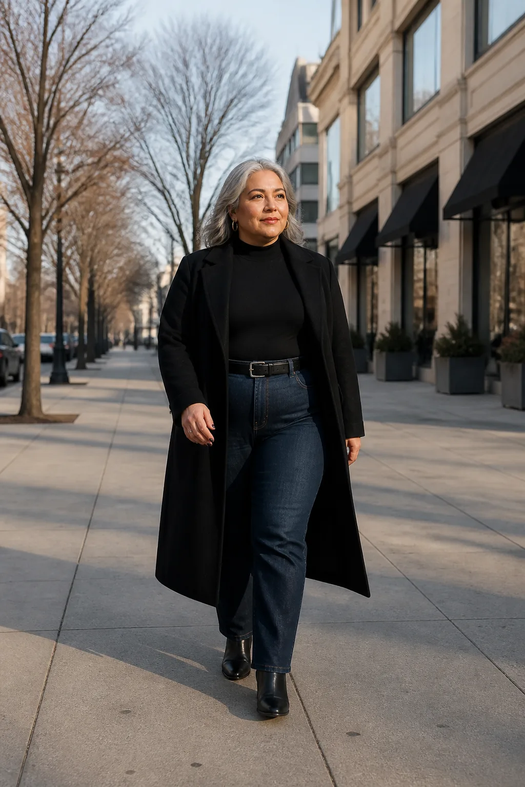 Polished Denim and Black Staples