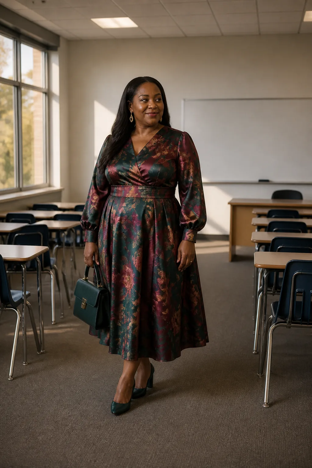 Polished Floral Midi for Teachers