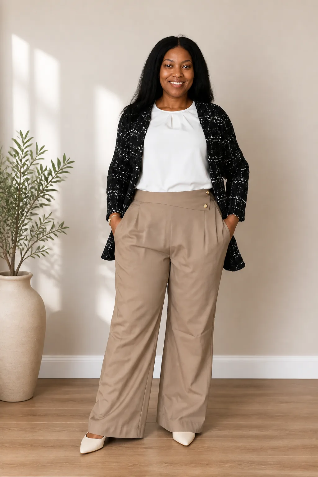 Polished Wide-Leg Trouser Outfit