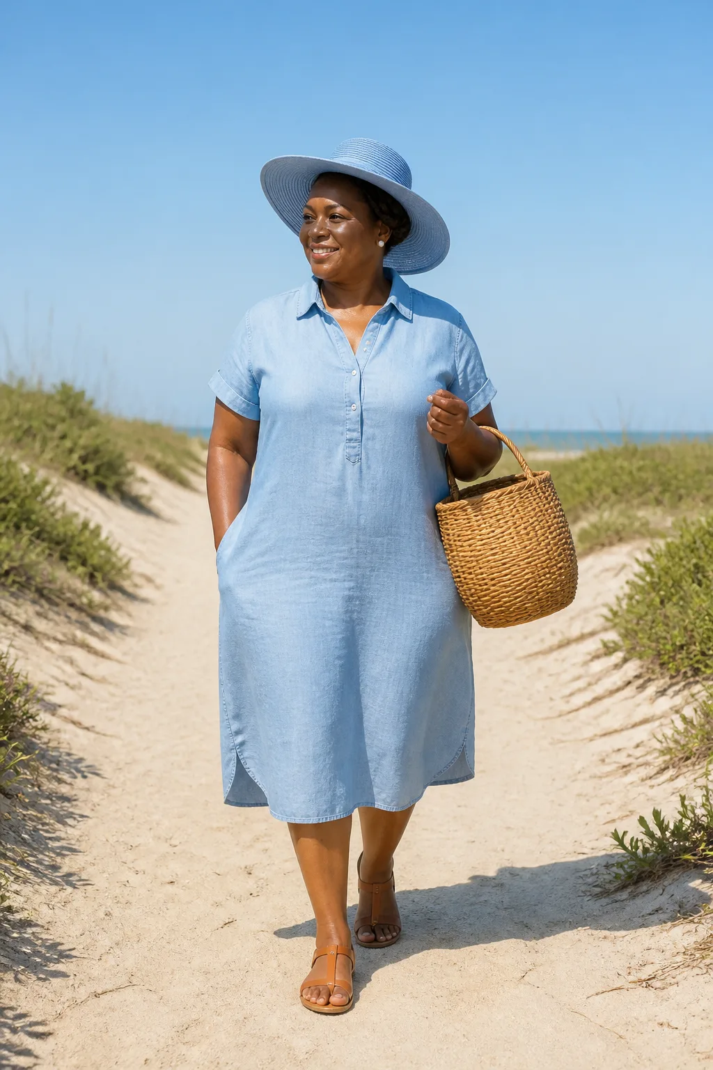Practical Beach Day Denim Look
