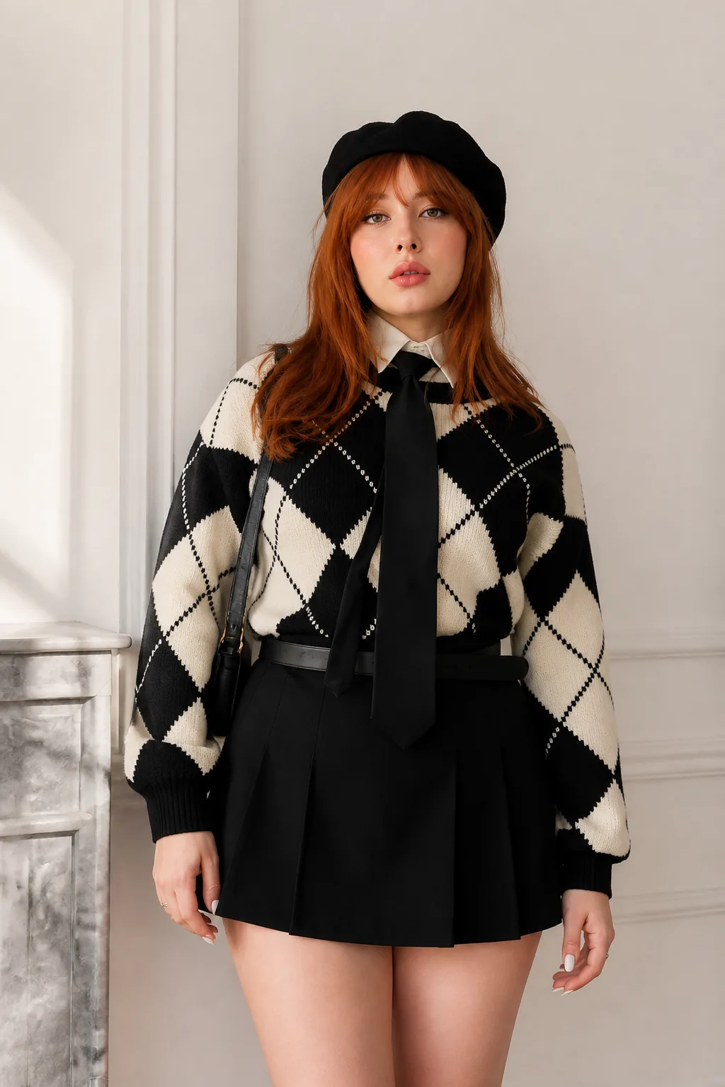 Preppy Chic with Argyle Twist