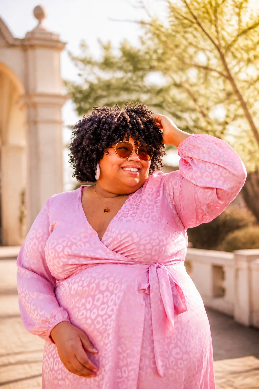 Pretty in Pink: A Bold Plus-Size Maxi Look