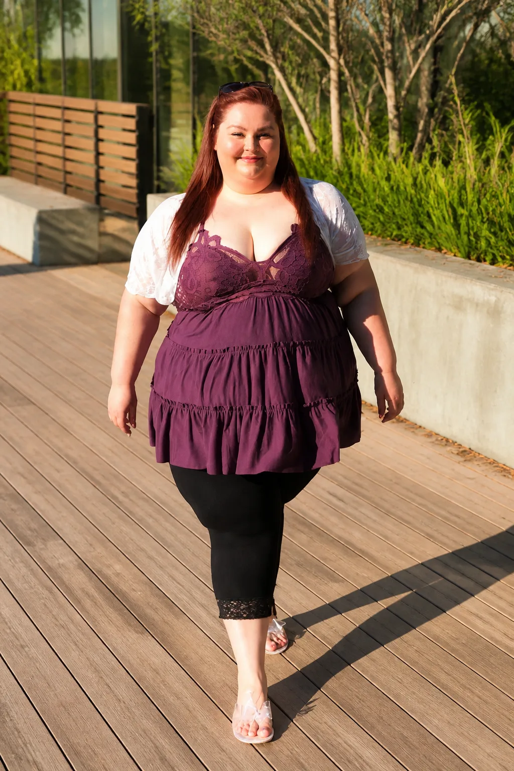 Purple Layered Tunic and Leggings