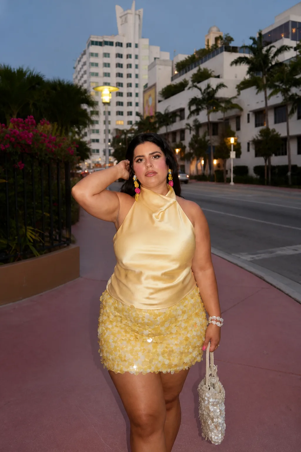 Radiant Yellow Halter Mini Dress
