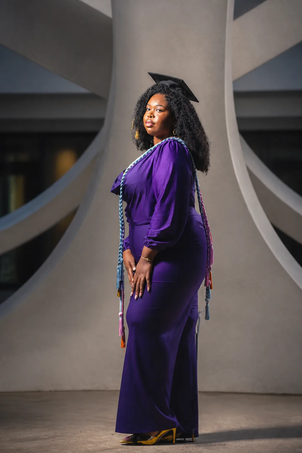 Regal Purple Mermaid Gown