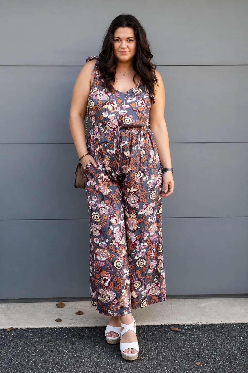 Relaxed Floral Jumpsuit Outfit