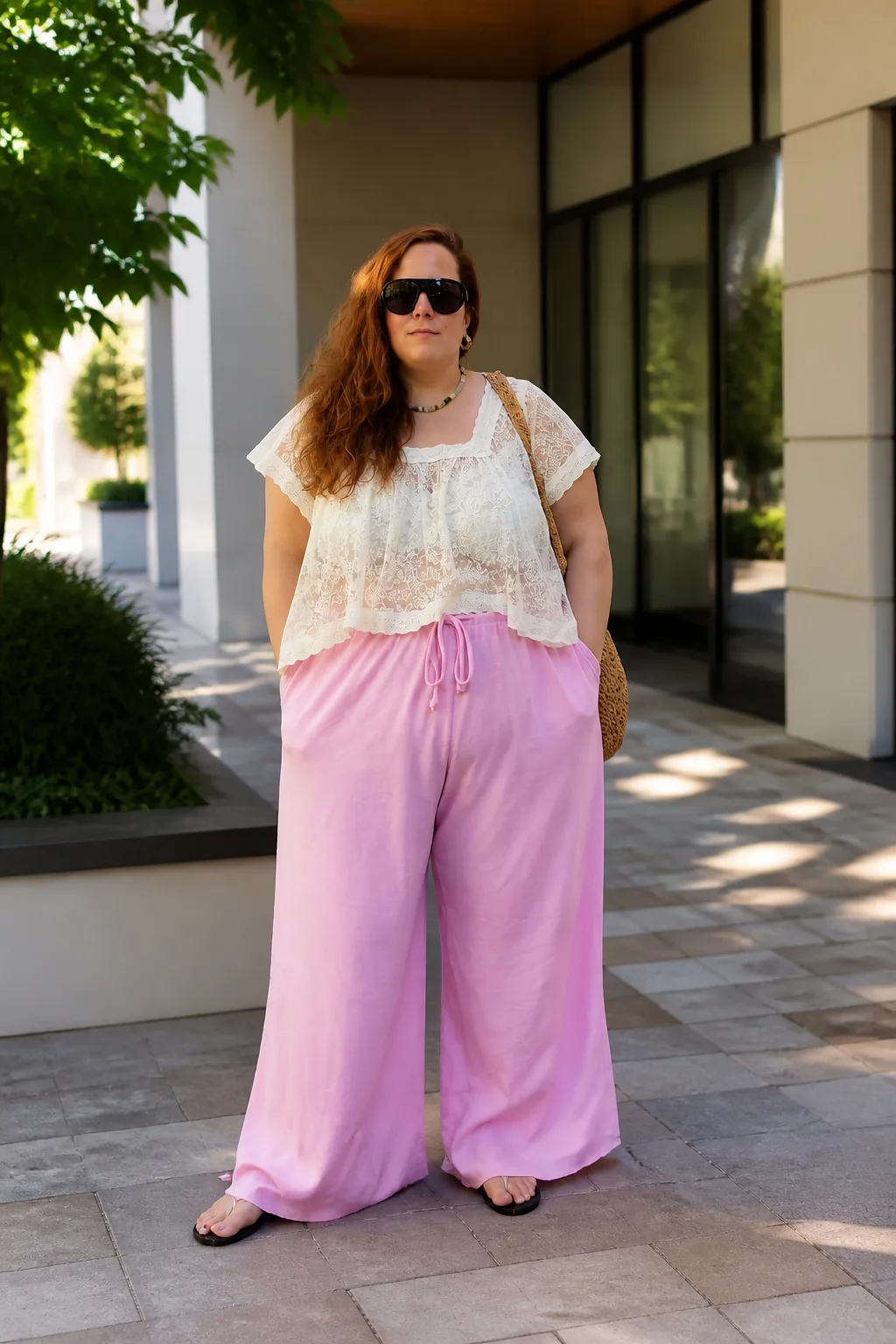 Relaxed Pastels and Wide-Leg Comfort