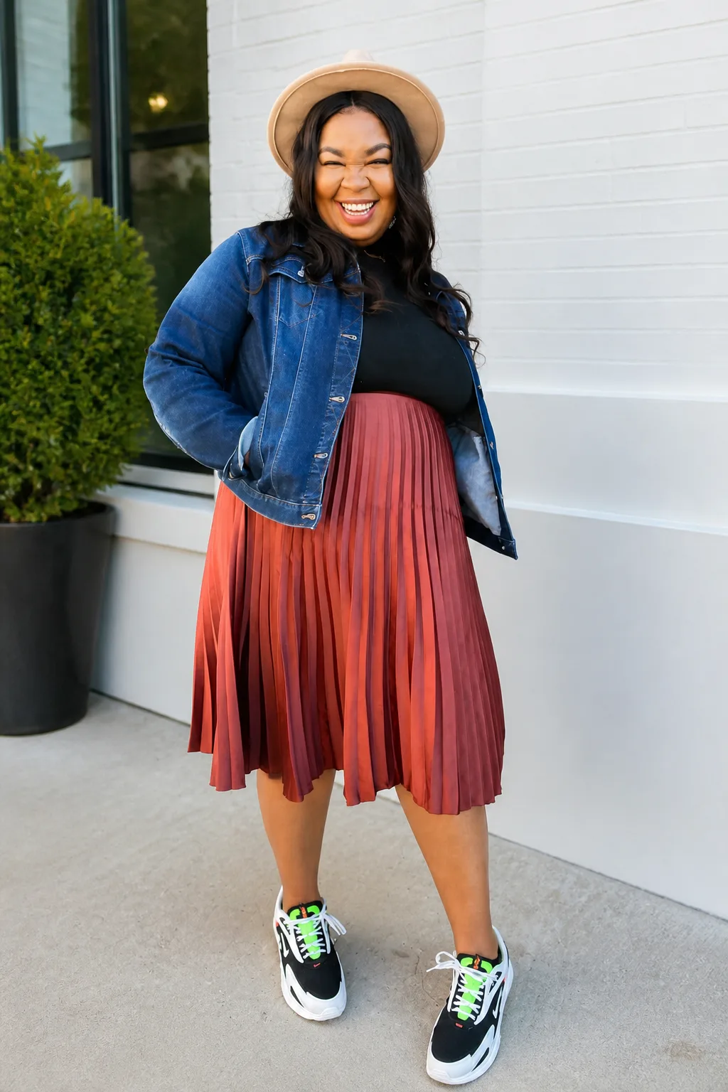 Relaxed Pleated Skirt Autumn Style