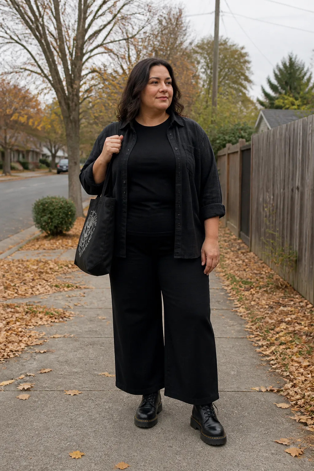 Relaxed Plus-Size Grunge Goth Style