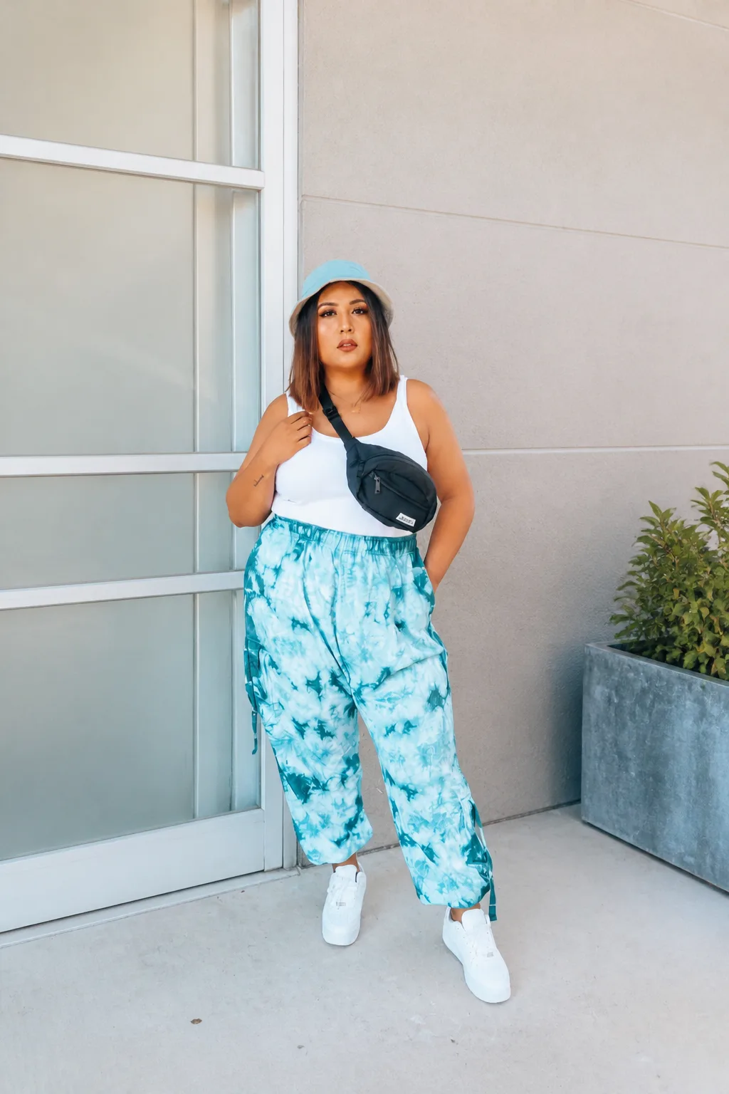 Relaxed tie-dye streetwear aesthetic
