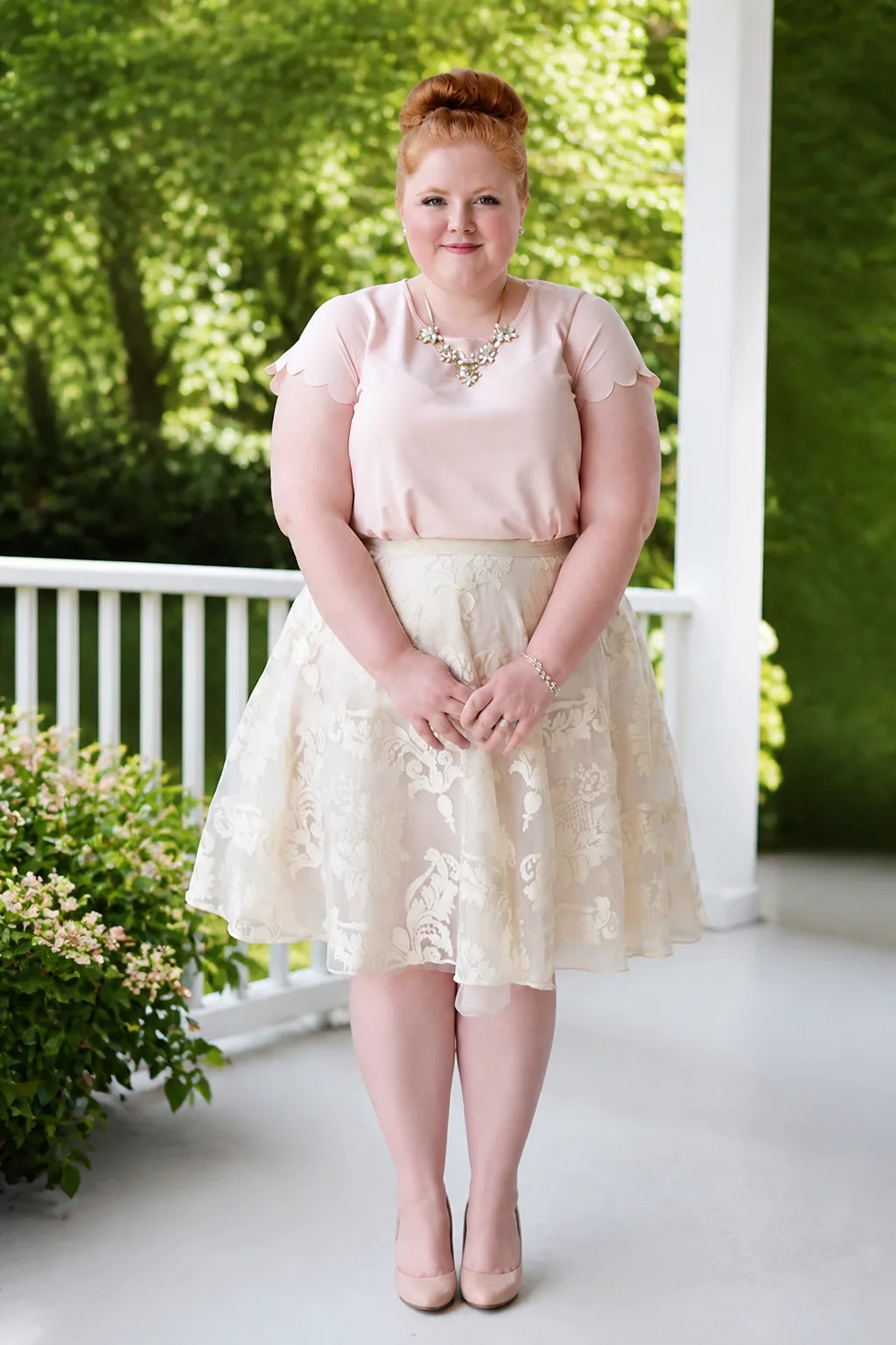 Romantic Blush and Lace Ensemble